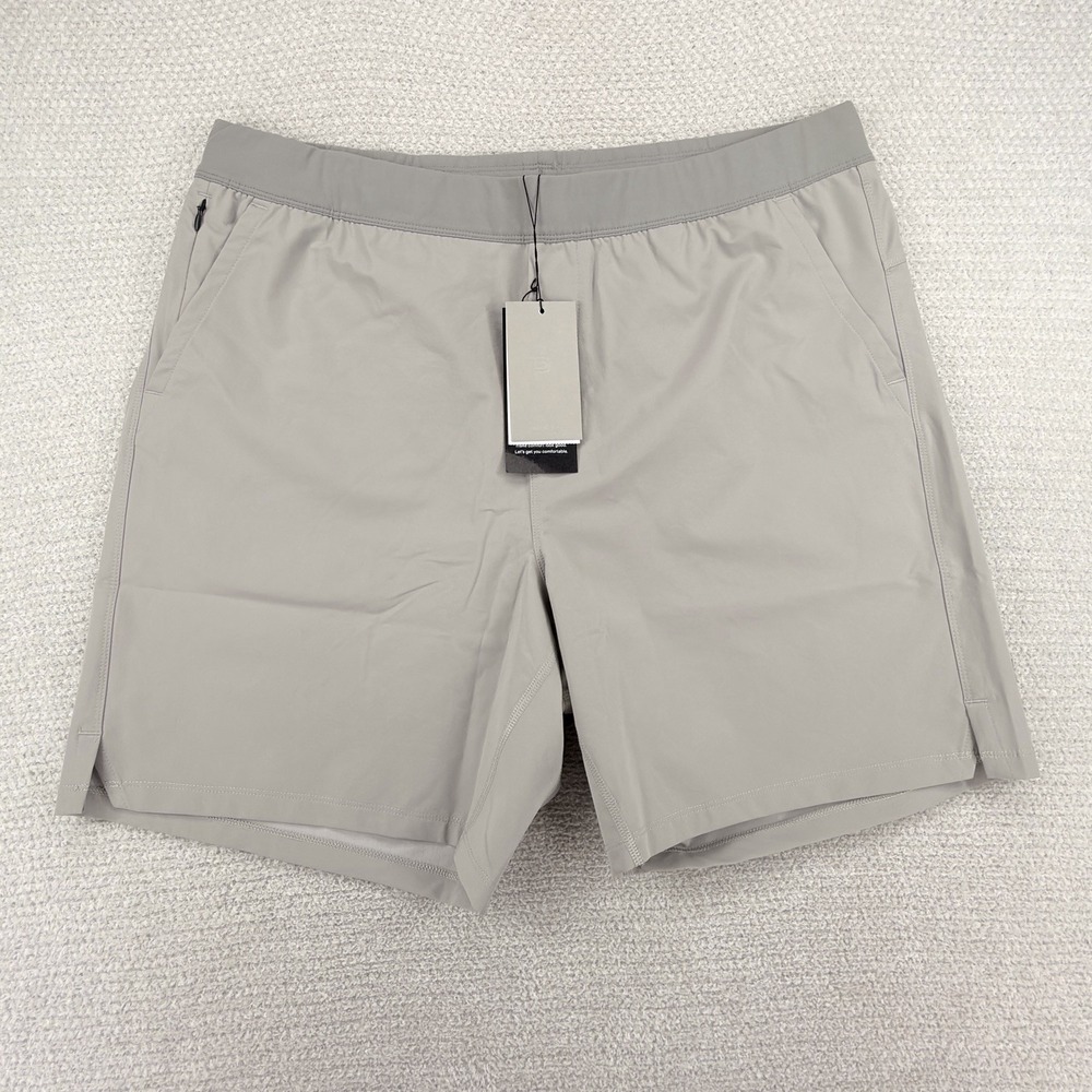 NWT Public Rec Flex Shorts Men's 40 Fog Gray 7.5" Athletic Training Athleisure